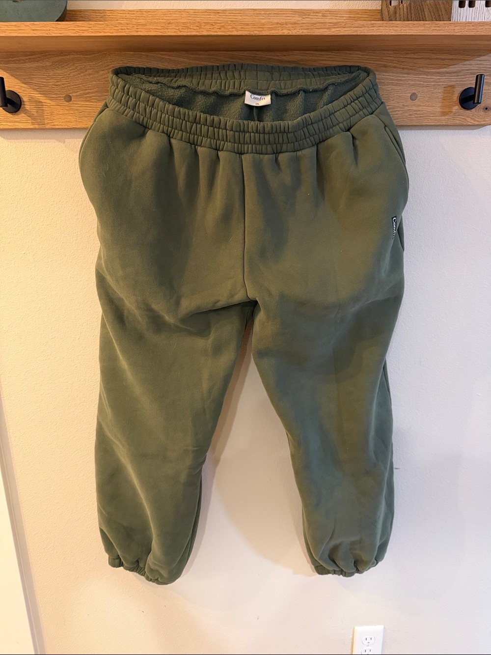 Cozy Olive Green Kids Sweatpants